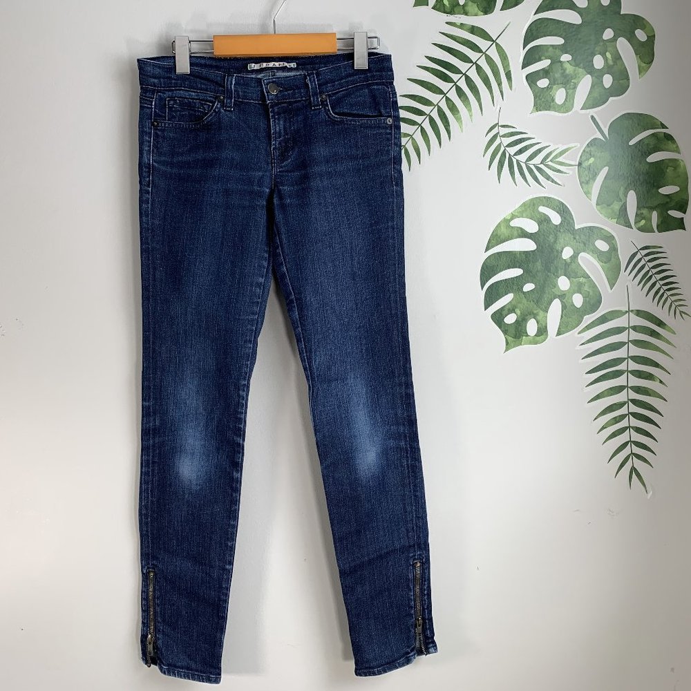 J BRAND Sz 26 Eclipse Skinny Jeans Ankle Zipper